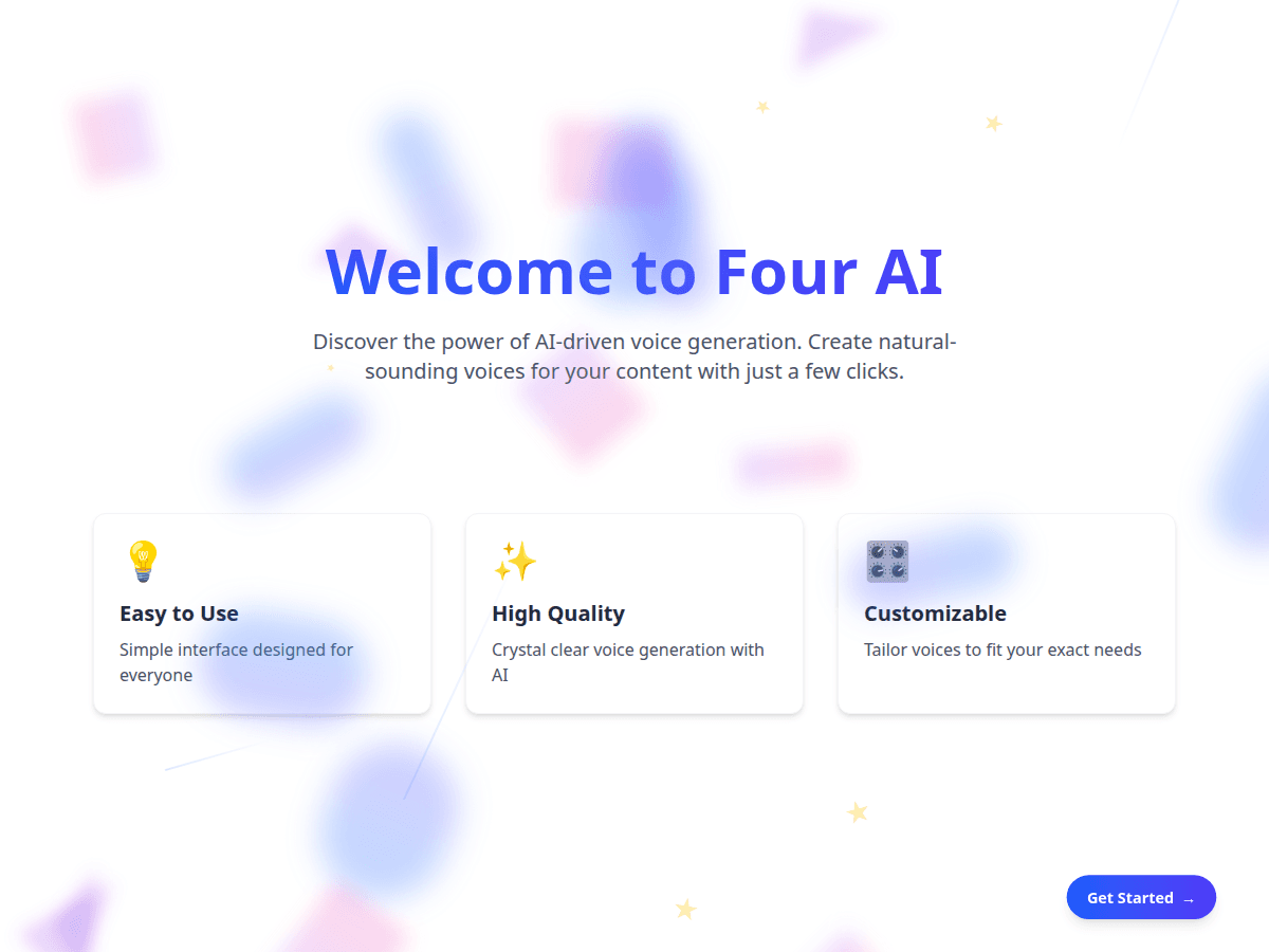 Four AI — AI Voice & Image Generation Platform