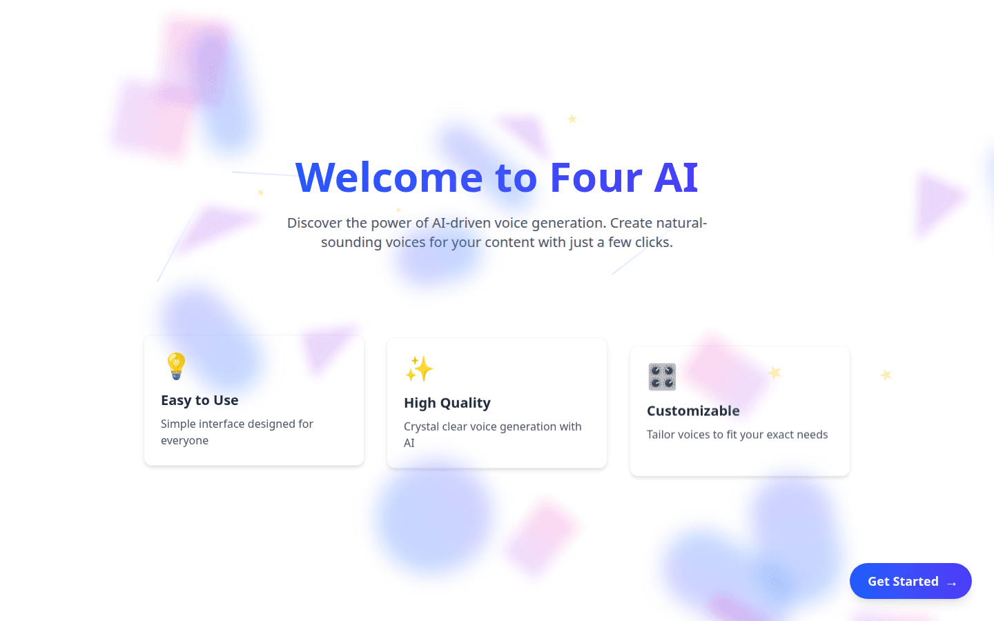 Four AI home page