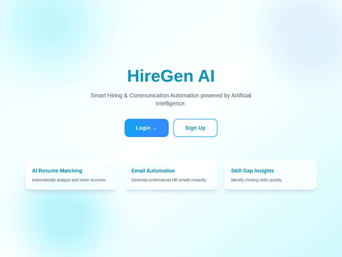 HireGen AI — AI Hiring Assistant Platform